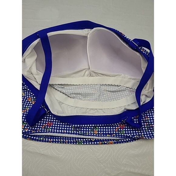 Lands' End women's chlorine-resistant blouson tankini swimsuit top Size 24W - Picture 3 of 6